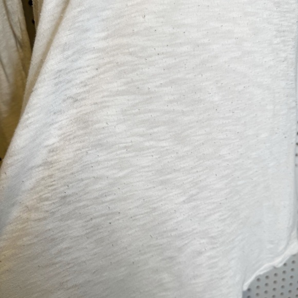 Free People | Long Sleeve White Pocket Tee w/ Scoop Neck, Oversized Fit - Picture 4 of 7